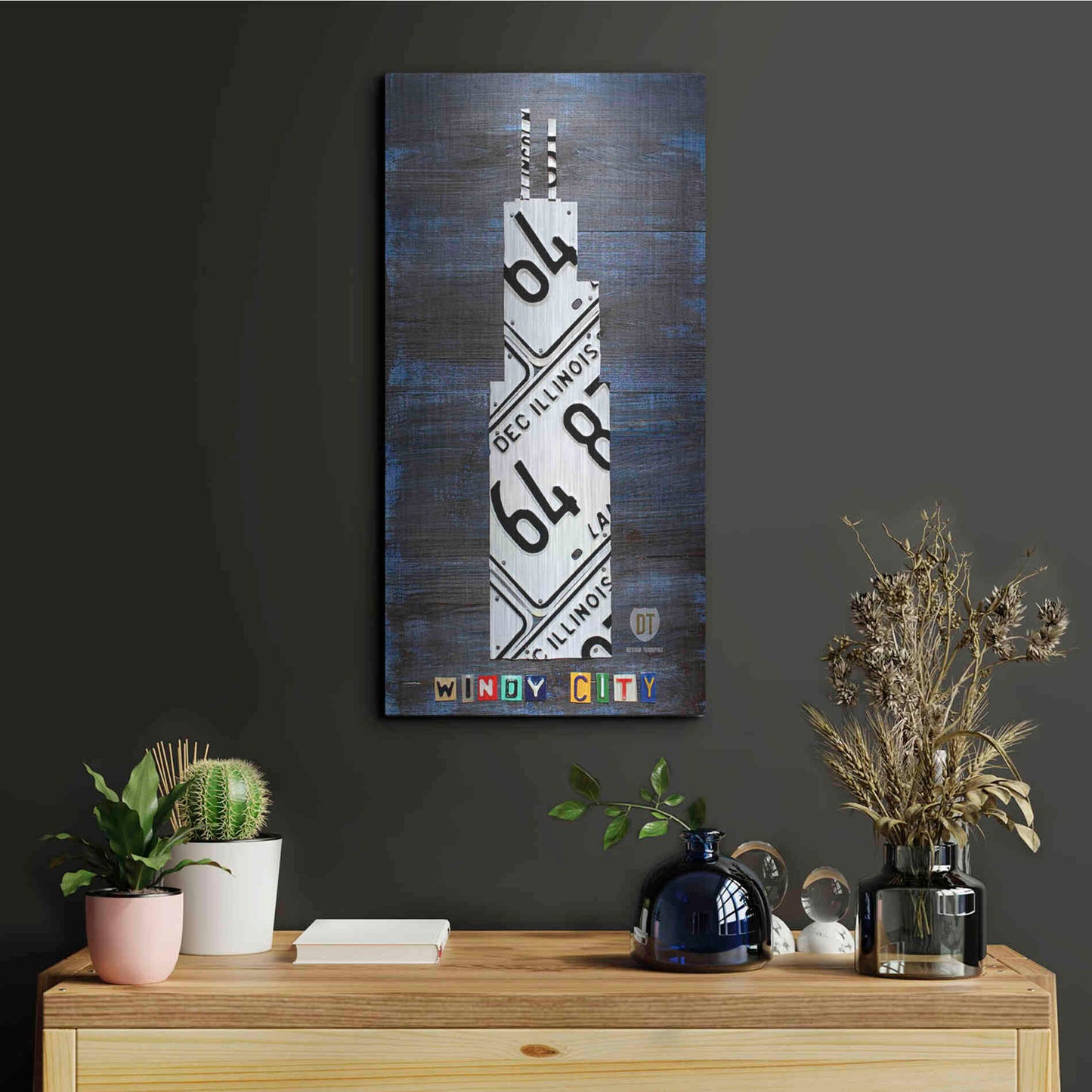 Luxe Metal Art 'Windy City Building' by Design Turnpike, Metal Wall Art,12x24