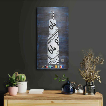 Luxe Metal Art 'Windy City Building' by Design Turnpike, Metal Wall Art,12x24