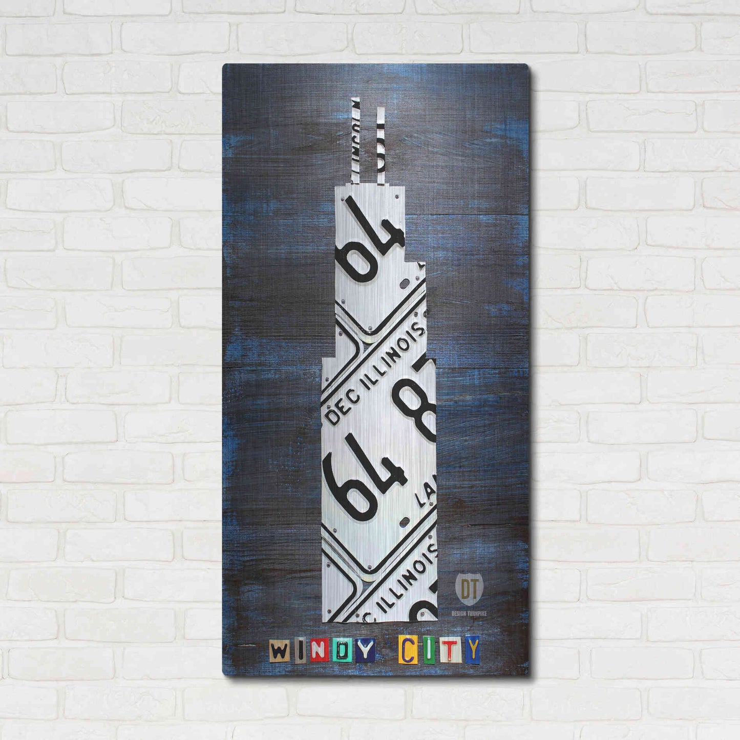 Luxe Metal Art 'Windy City Building' by Design Turnpike, Metal Wall Art,24x48