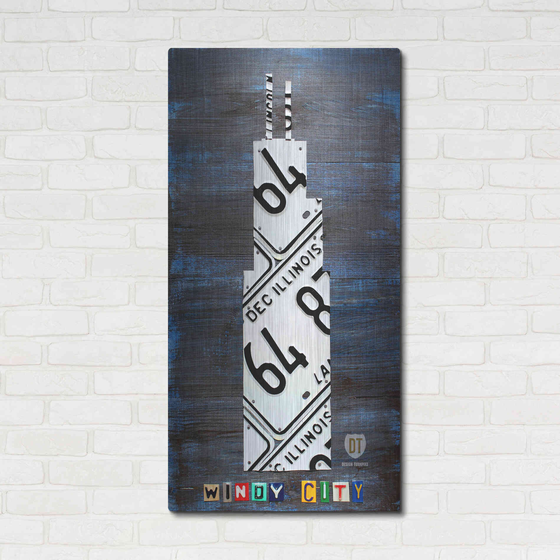 Luxe Metal Art 'Windy City Building' by Design Turnpike, Metal Wall Art,24x48