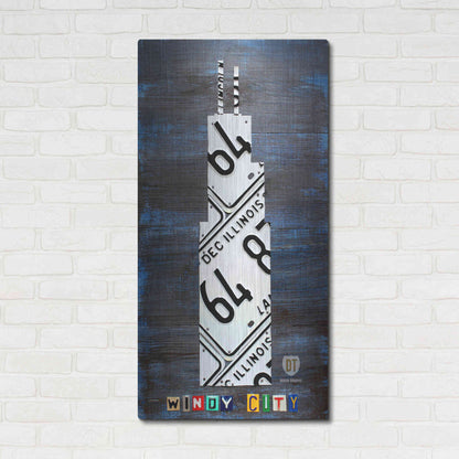 Luxe Metal Art 'Windy City Building' by Design Turnpike, Metal Wall Art,24x48