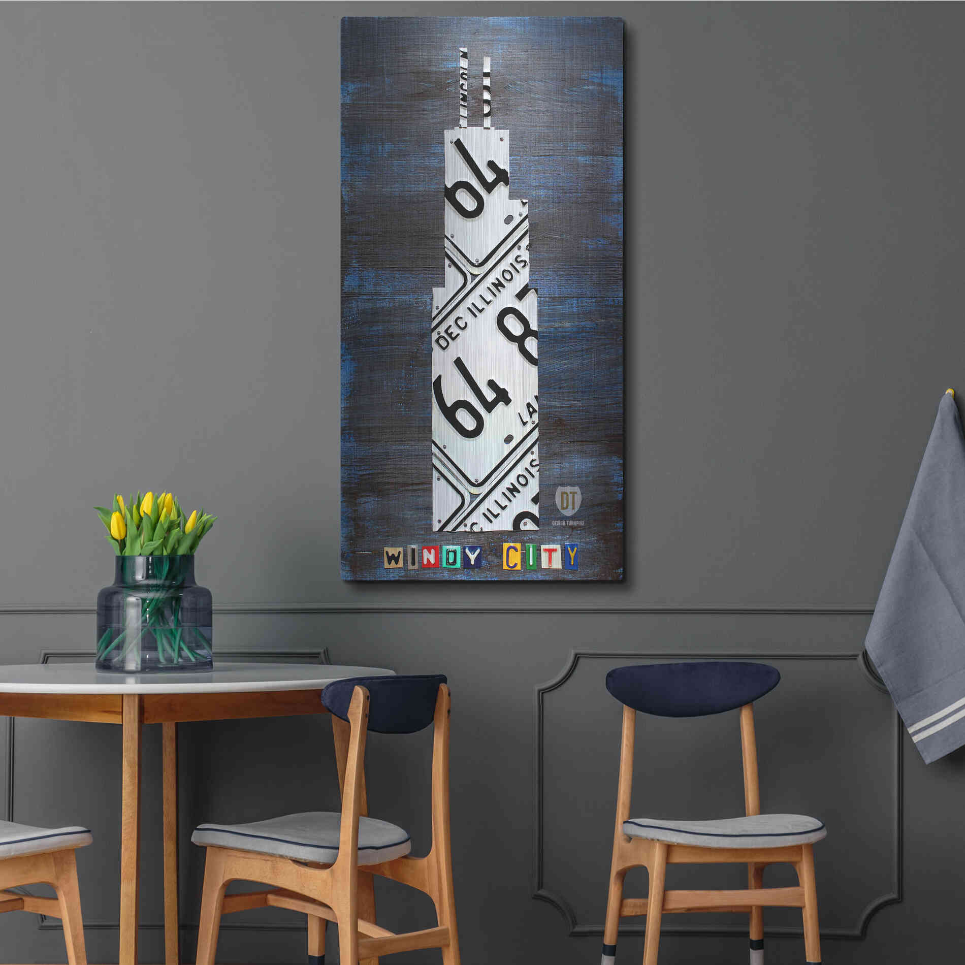 Luxe Metal Art 'Windy City Building' by Design Turnpike, Metal Wall Art,24x48