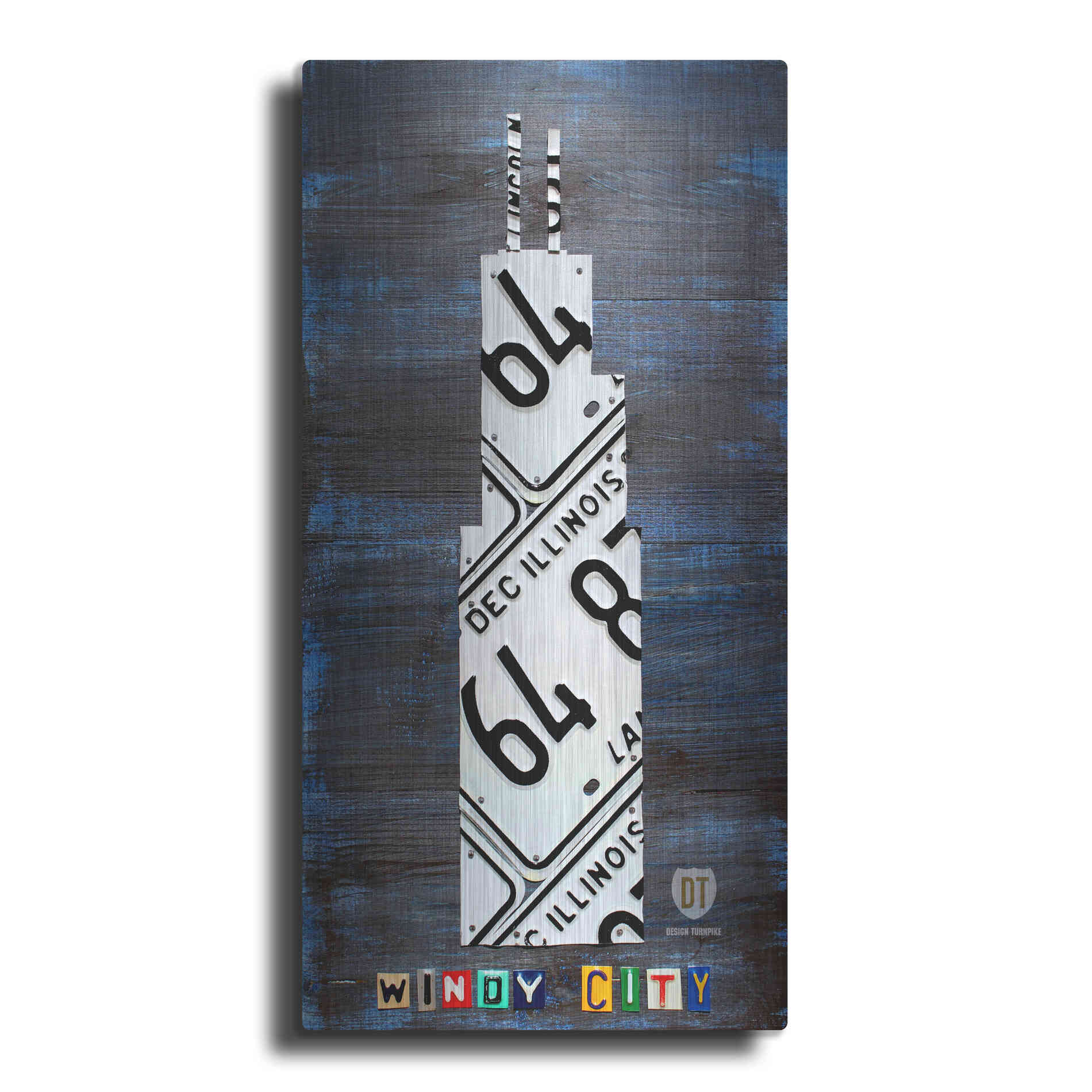 Luxe Metal Art 'Windy City Building' by Design Turnpike, Metal Wall Art