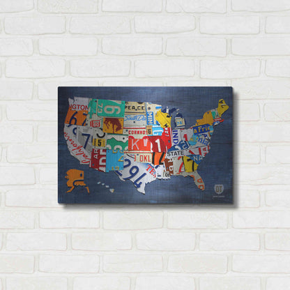Luxe Metal Art 'USA Map' by Design Turnpike, Metal Wall Art,24x16
