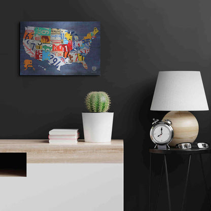 Luxe Metal Art 'USA Map' by Design Turnpike, Metal Wall Art,24x16