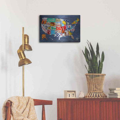 Luxe Metal Art 'USA Map' by Design Turnpike, Metal Wall Art,24x16