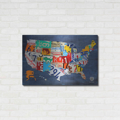 Luxe Metal Art 'USA Map' by Design Turnpike, Metal Wall Art,36x24