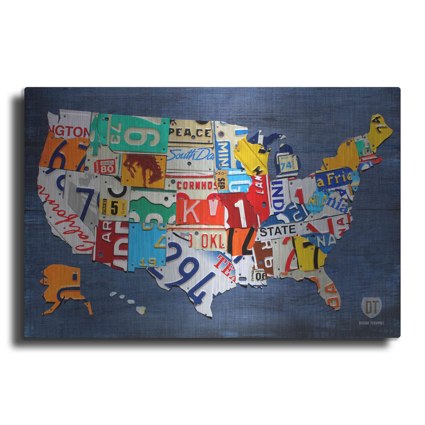 Luxe Metal Art 'USA Map' by Design Turnpike, Metal Wall Art
