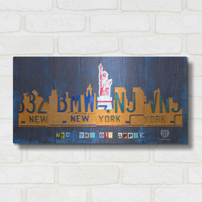 Luxe Metal Art 'New York City Skyline' by Design Turnpike, Metal Wall Art,24x12