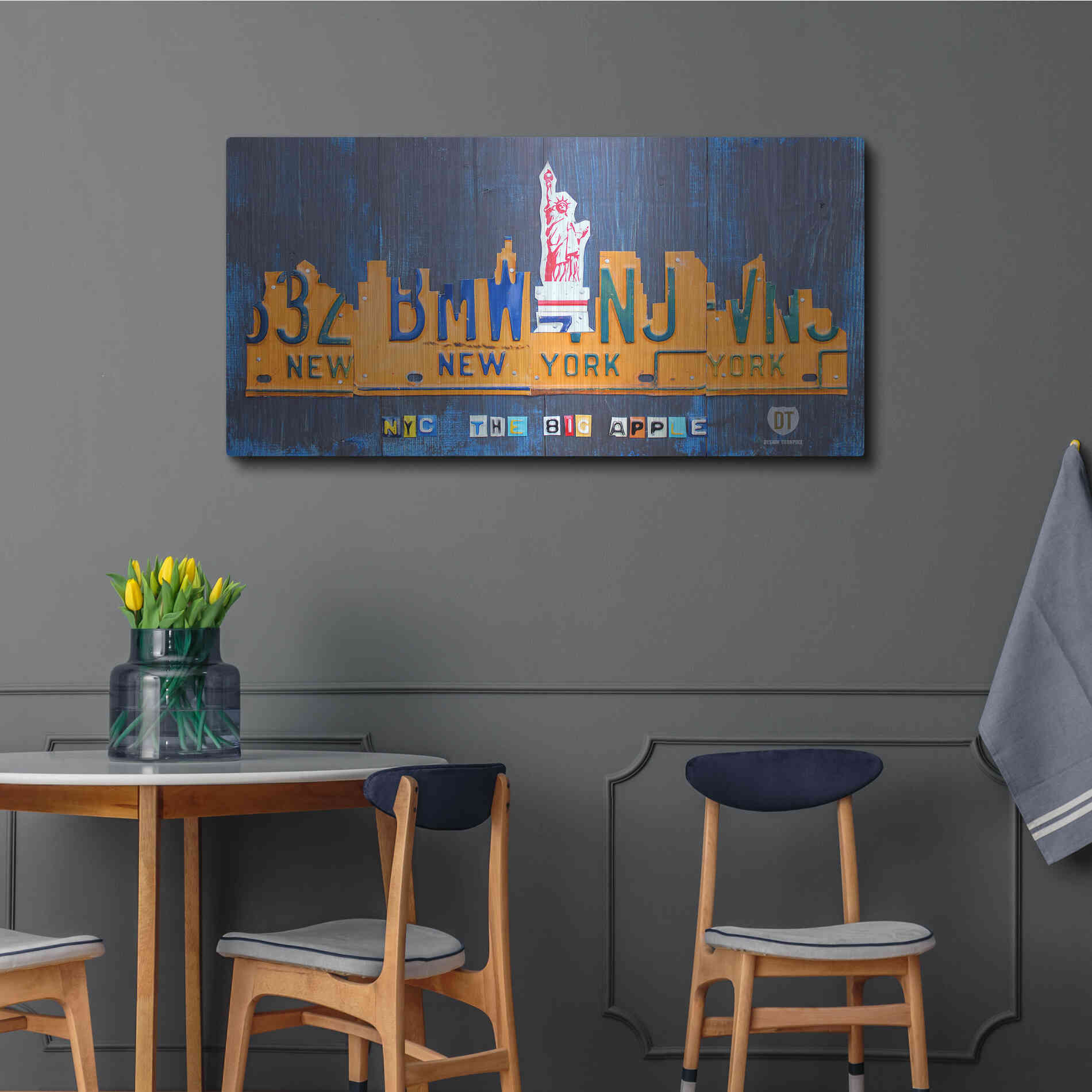 Luxe Metal Art 'New York City Skyline' by Design Turnpike, Metal Wall Art,48x24