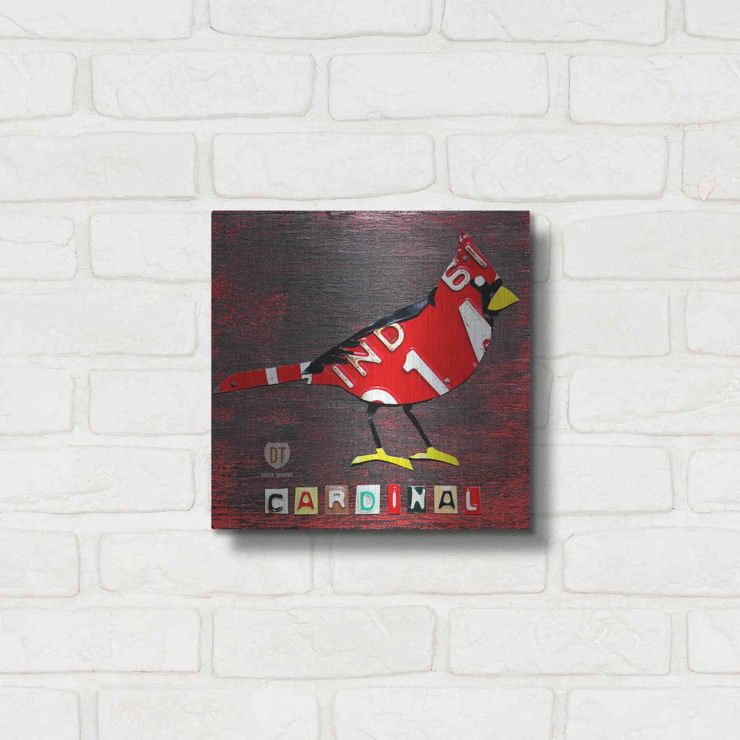 Luxe Metal Art 'Indiana Cardinal' by Design Turnpike, Metal Wall Art,12x12