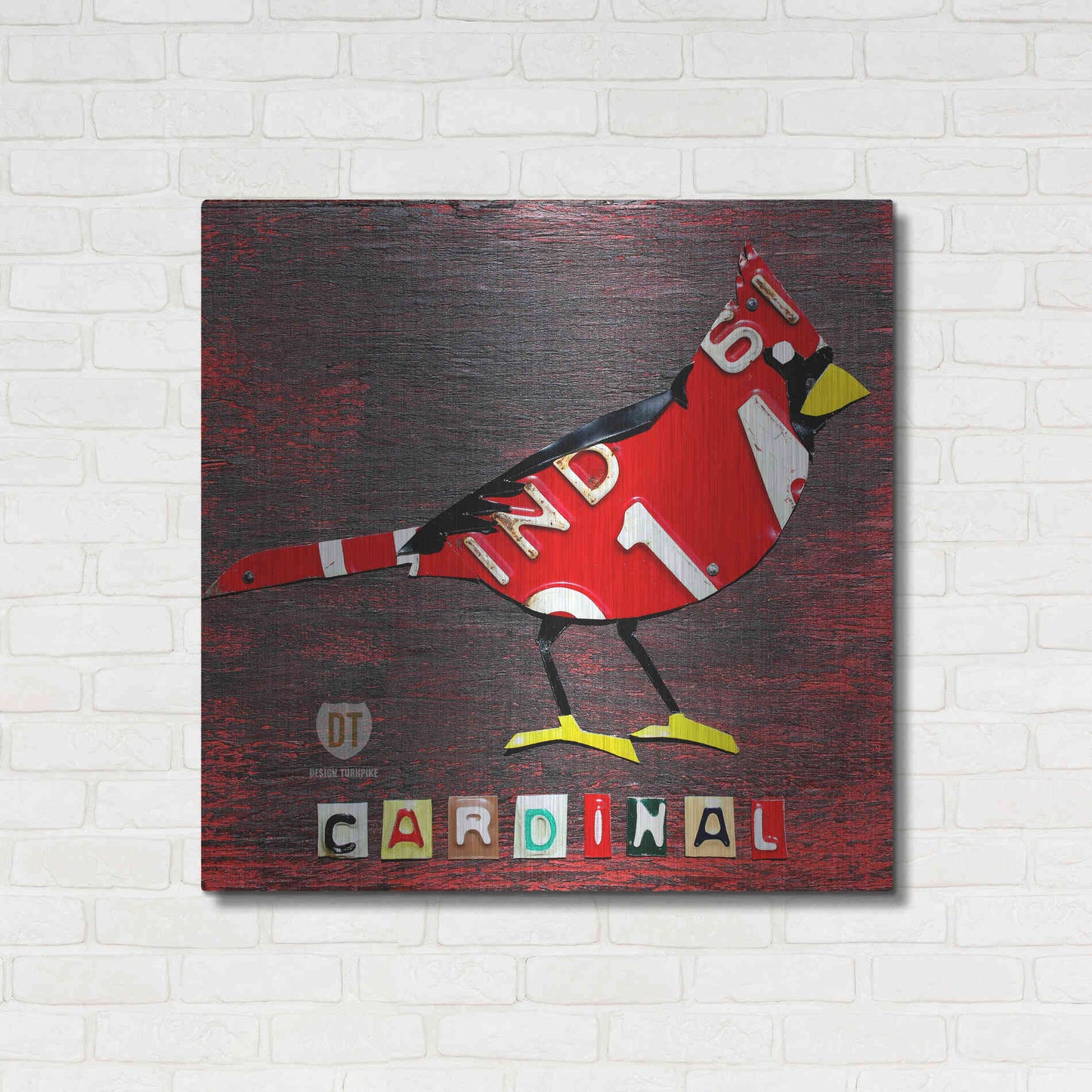 Luxe Metal Art 'Indiana Cardinal' by Design Turnpike, Metal Wall Art,36x36