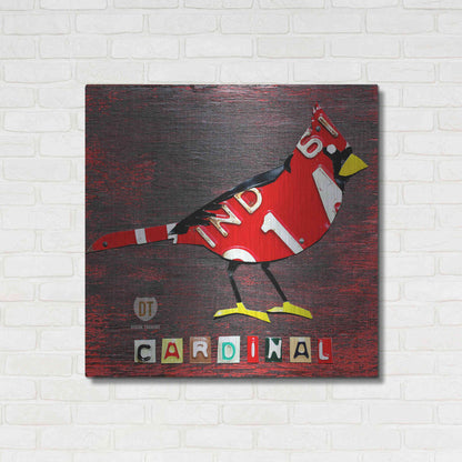 Luxe Metal Art 'Indiana Cardinal' by Design Turnpike, Metal Wall Art,36x36