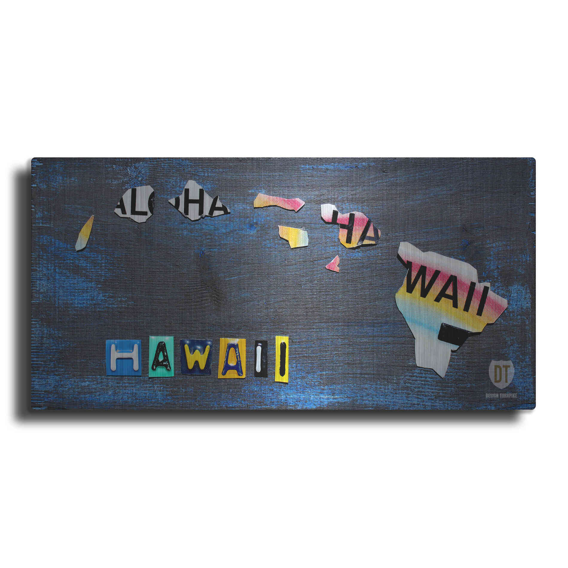 Luxe Metal Art 'Hawaii State Map' by Design Turnpike, Metal Wall Art