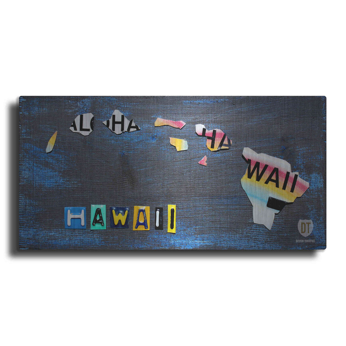 Luxe Metal Art 'Hawaii State Map' by Design Turnpike, Metal Wall Art
