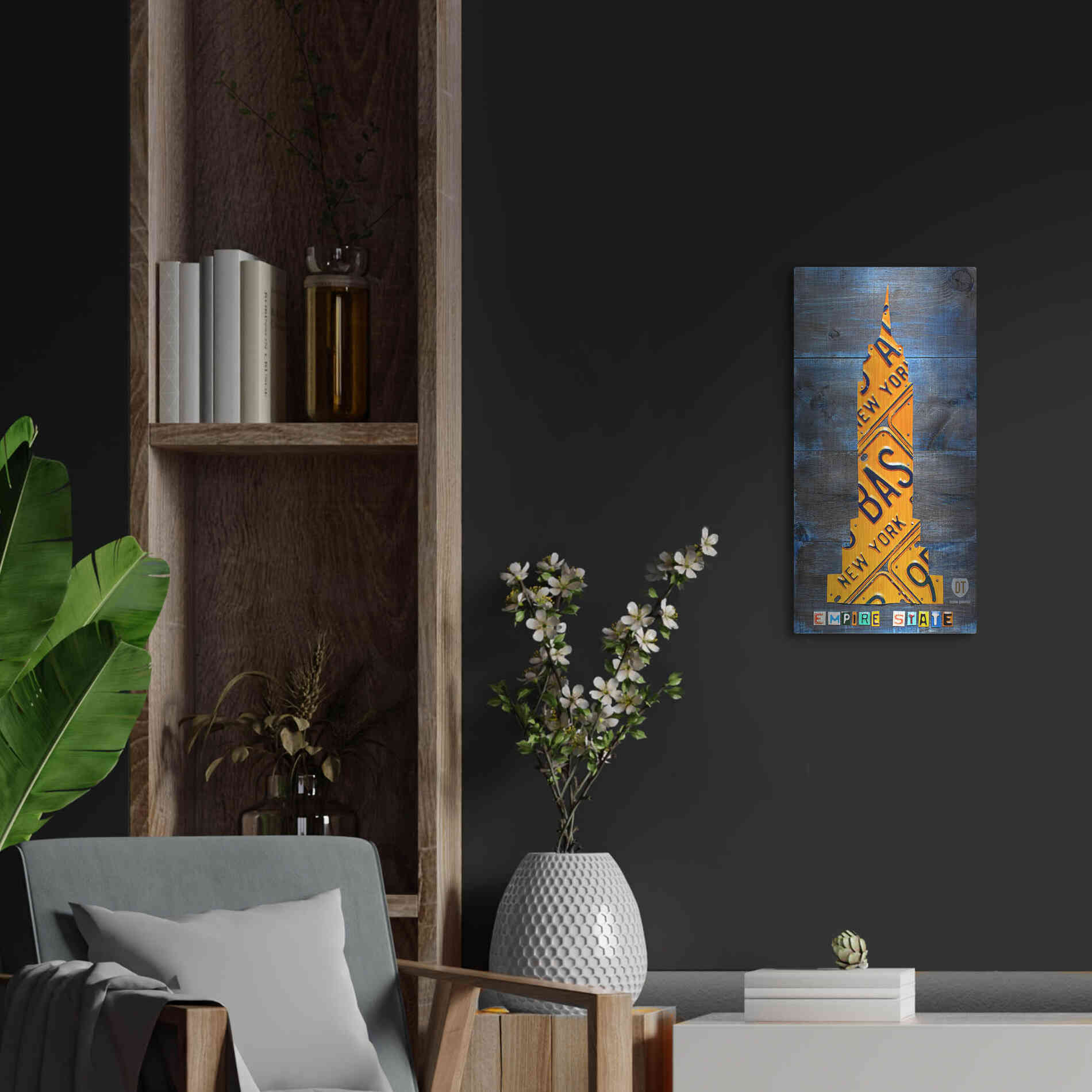 Luxe Metal Art 'Empire State Building' by Design Turnpike, Metal Wall Art,12x24