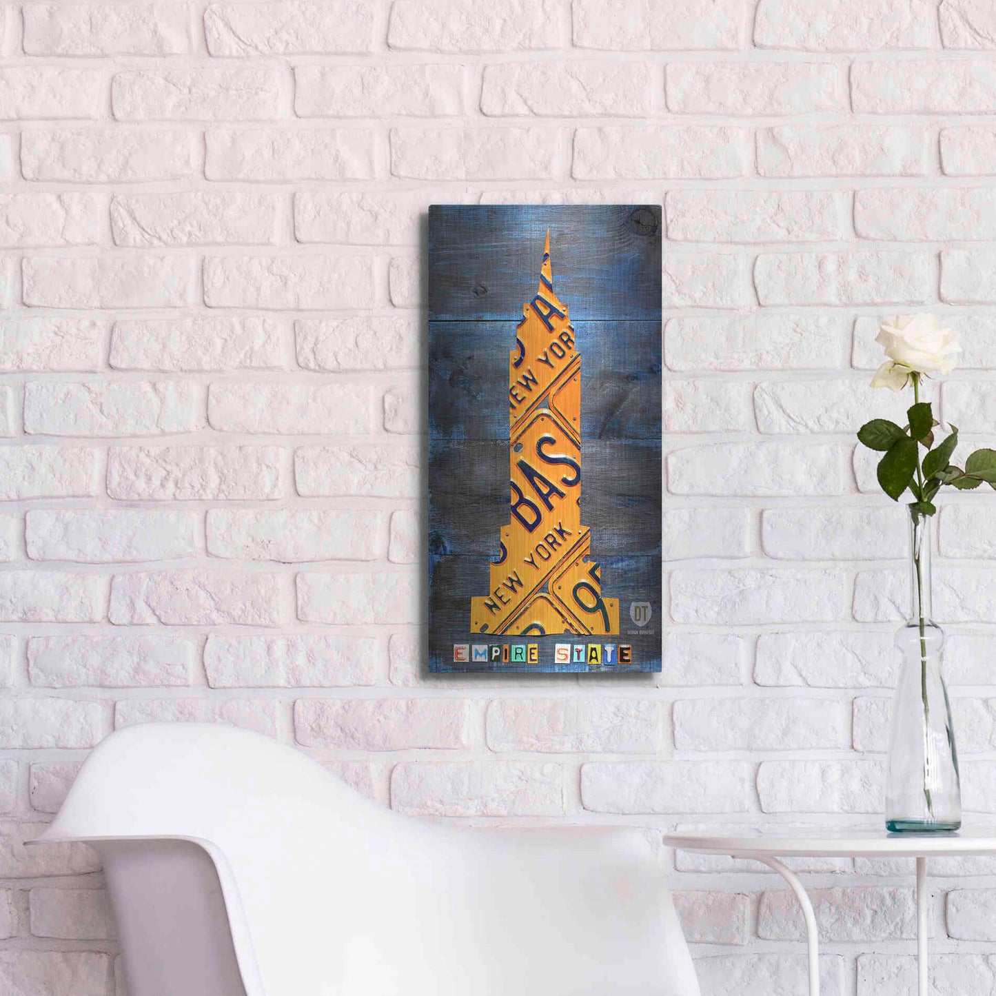Luxe Metal Art 'Empire State Building' by Design Turnpike, Metal Wall Art,12x24