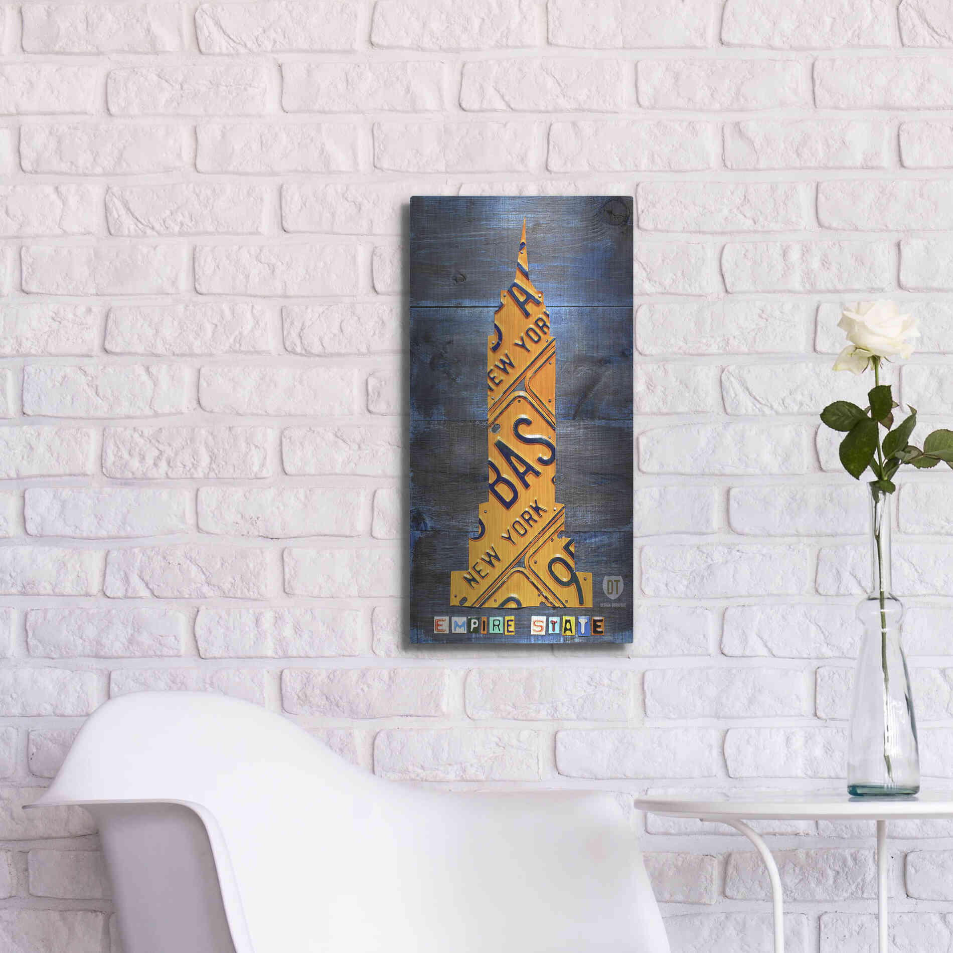 Luxe Metal Art 'Empire State Building' by Design Turnpike, Metal Wall Art,12x24