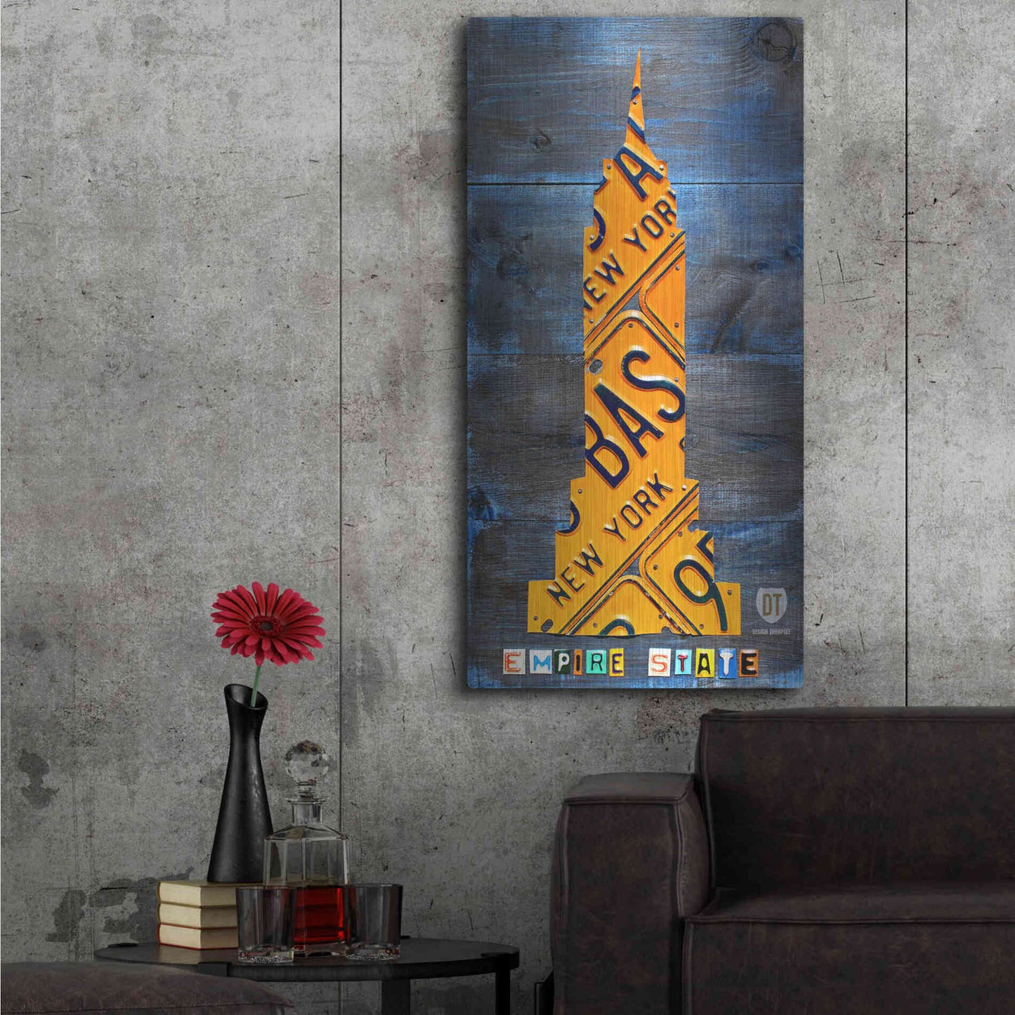 Luxe Metal Art 'Empire State Building' by Design Turnpike, Metal Wall Art,24x48