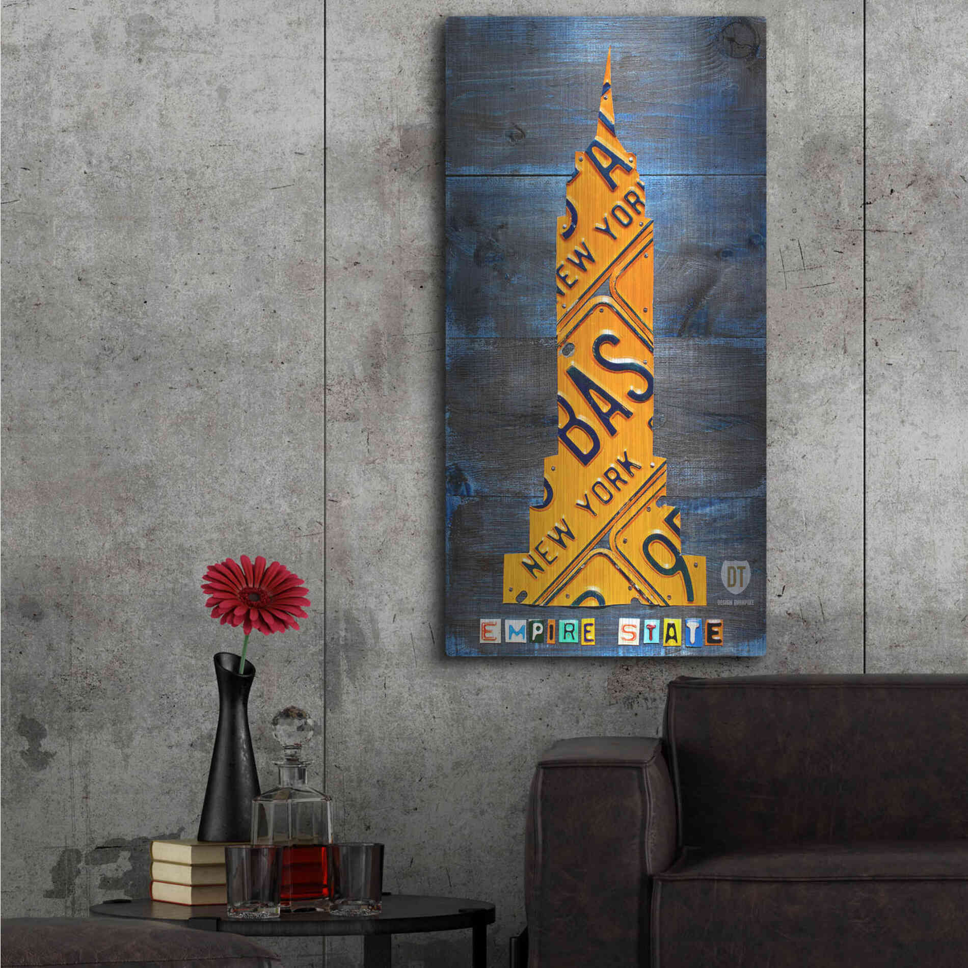 Luxe Metal Art 'Empire State Building' by Design Turnpike, Metal Wall Art,24x48
