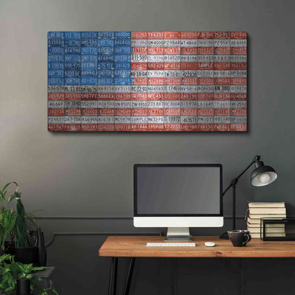 Luxe Metal Art 'Michigan Flag' by Design Turnpike, Metal Wall Art,48x24