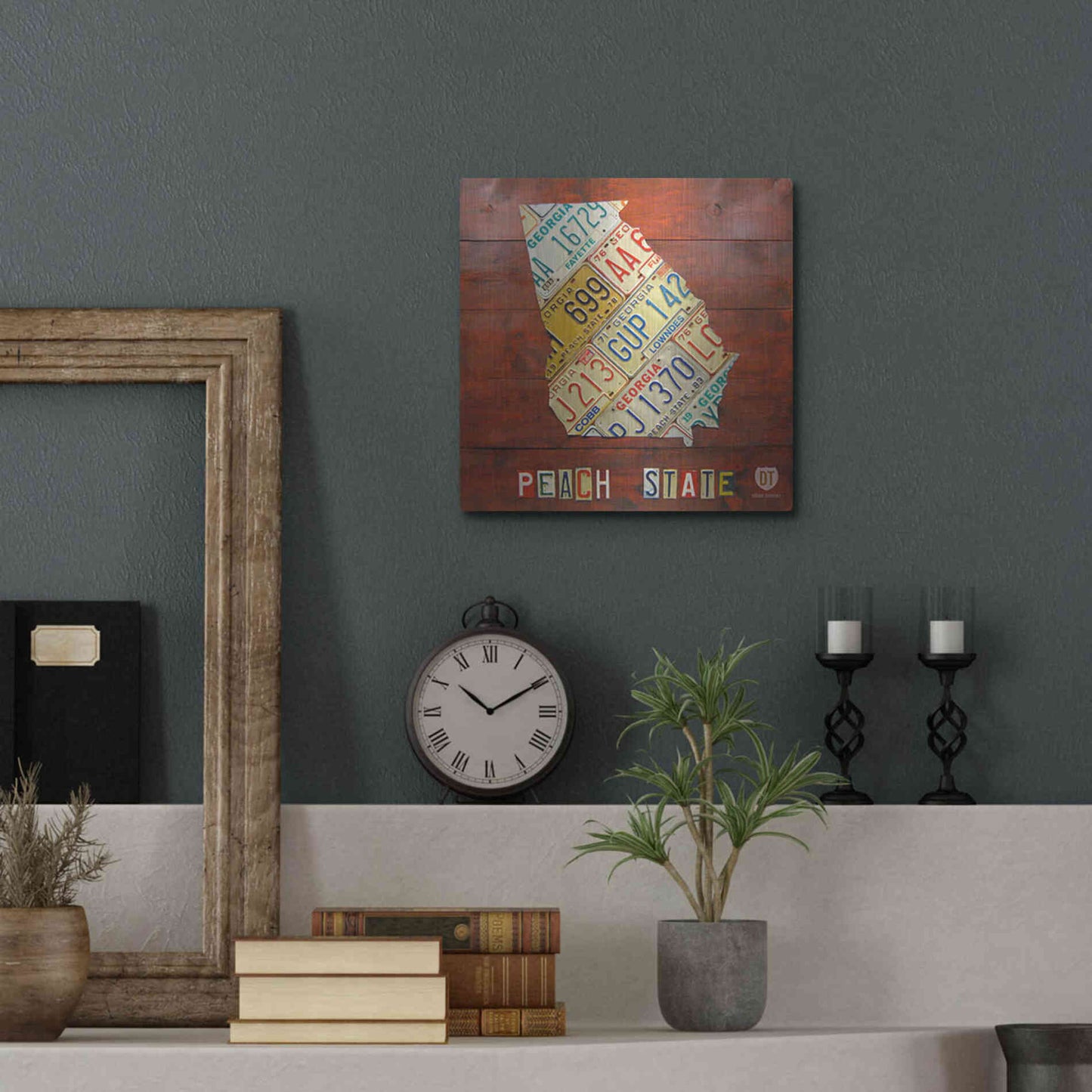 Luxe Metal Art 'Georgia Map' by Design Turnpike, Metal Wall Art,12x12