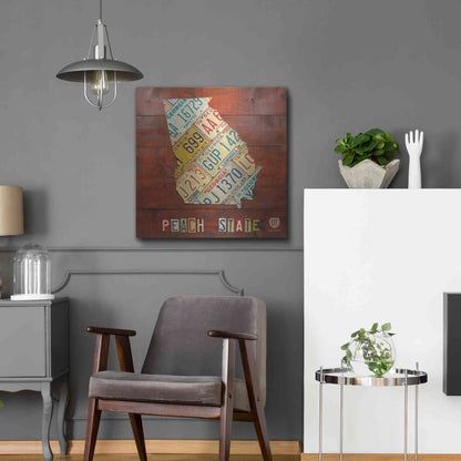 Luxe Metal Art 'Georgia Map' by Design Turnpike, Metal Wall Art,24x24