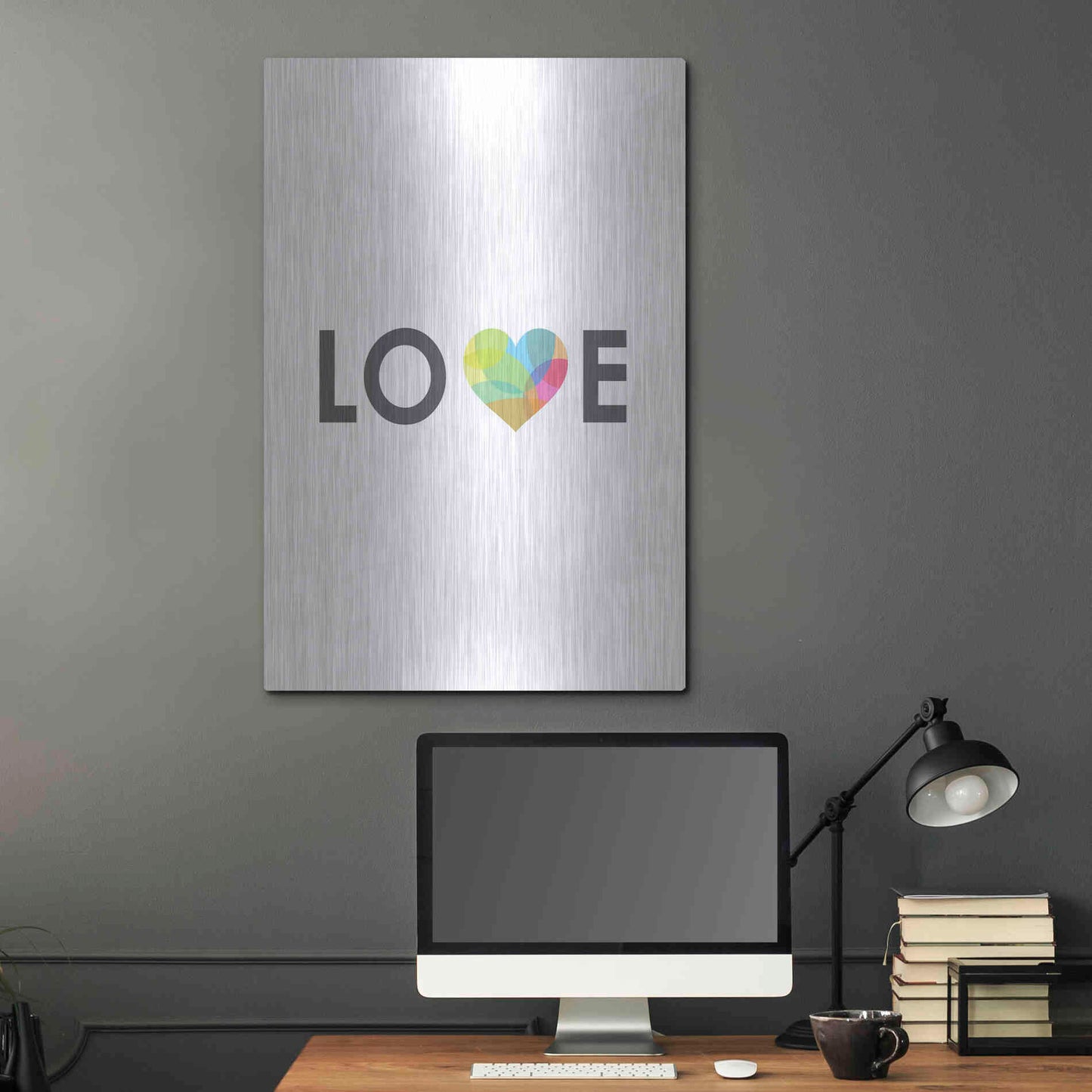 Luxe Metal Art 'Love' by Volkan Dalyan, Metal Wall Art,24x36