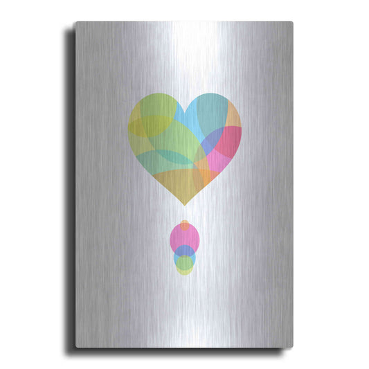 Luxe Metal Art 'Colors of a Heart' by Volkan Dalyan, Metal Wall Art