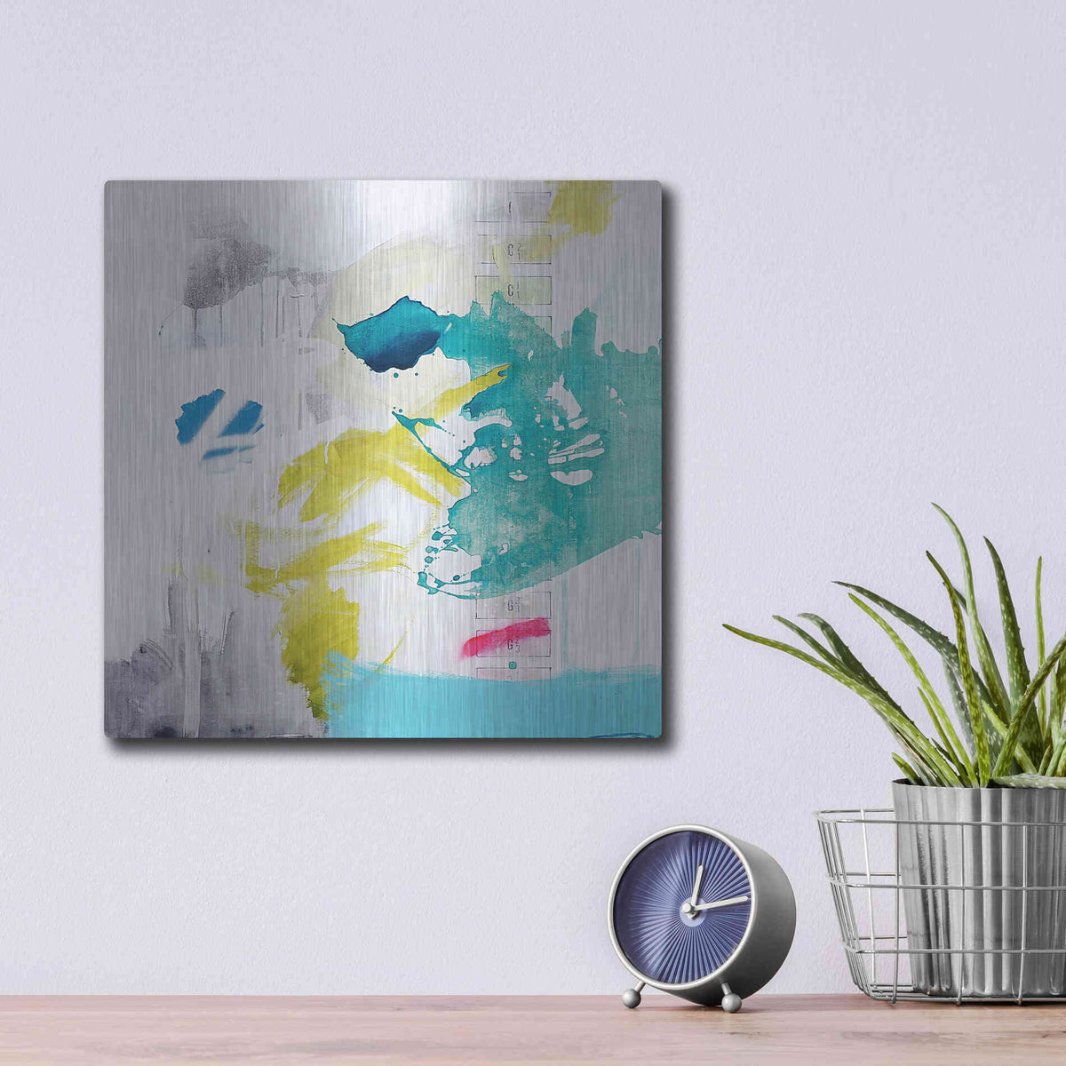 Luxe Metal Art 'Geologias' by Alba Escayo, Metal Wall Art,12x12