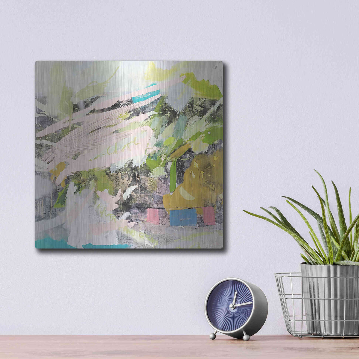 Luxe Metal Art 'Rainforest' by Alba Escayo, Metal Wall Art,12x12