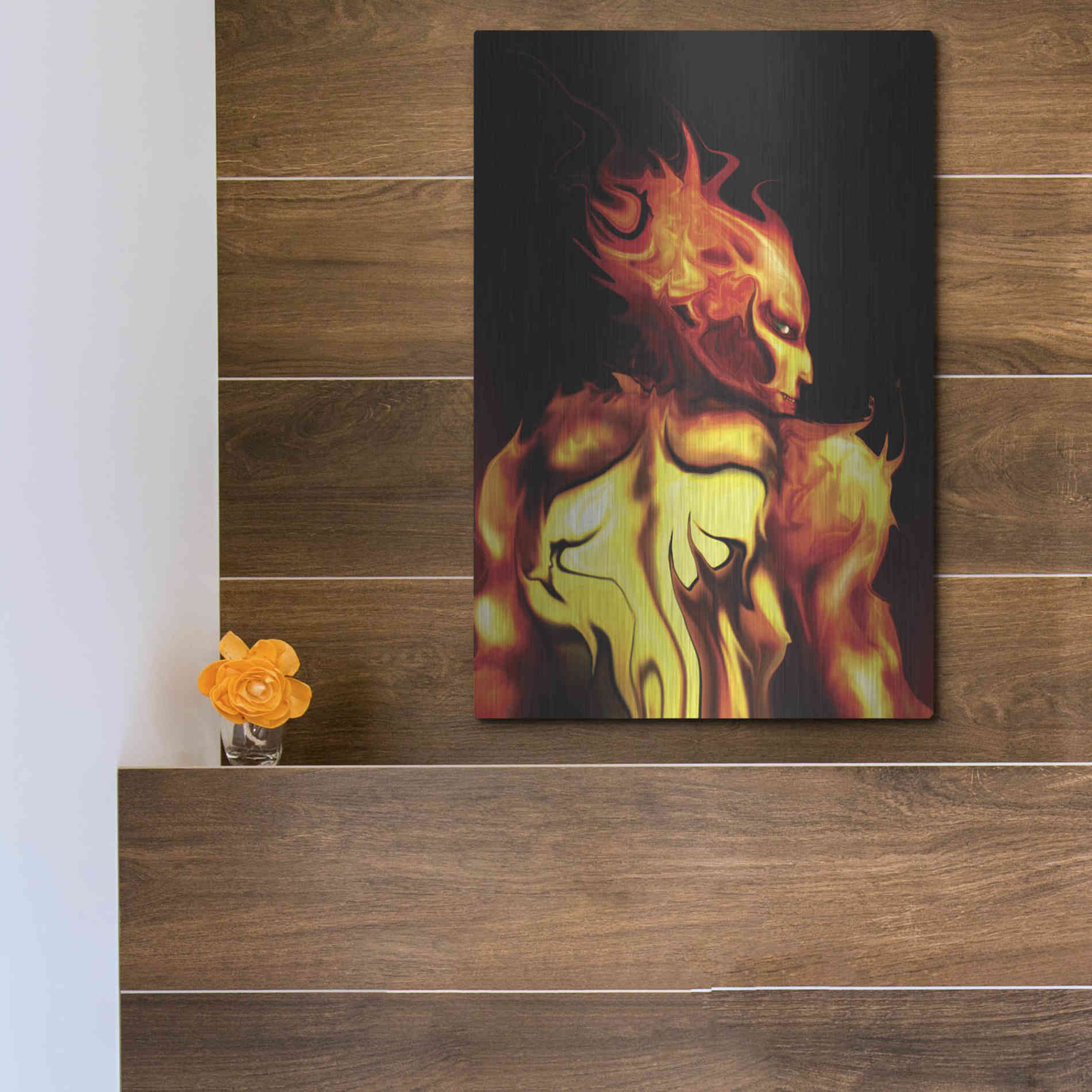 Luxe Metal Art 'Rage' by Michael StewArt, Metal Wall Art,12x16