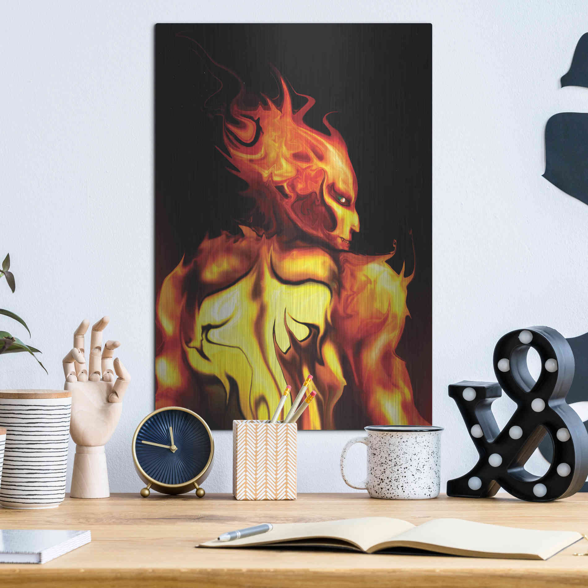 Luxe Metal Art 'Rage' by Michael StewArt, Metal Wall Art,12x16