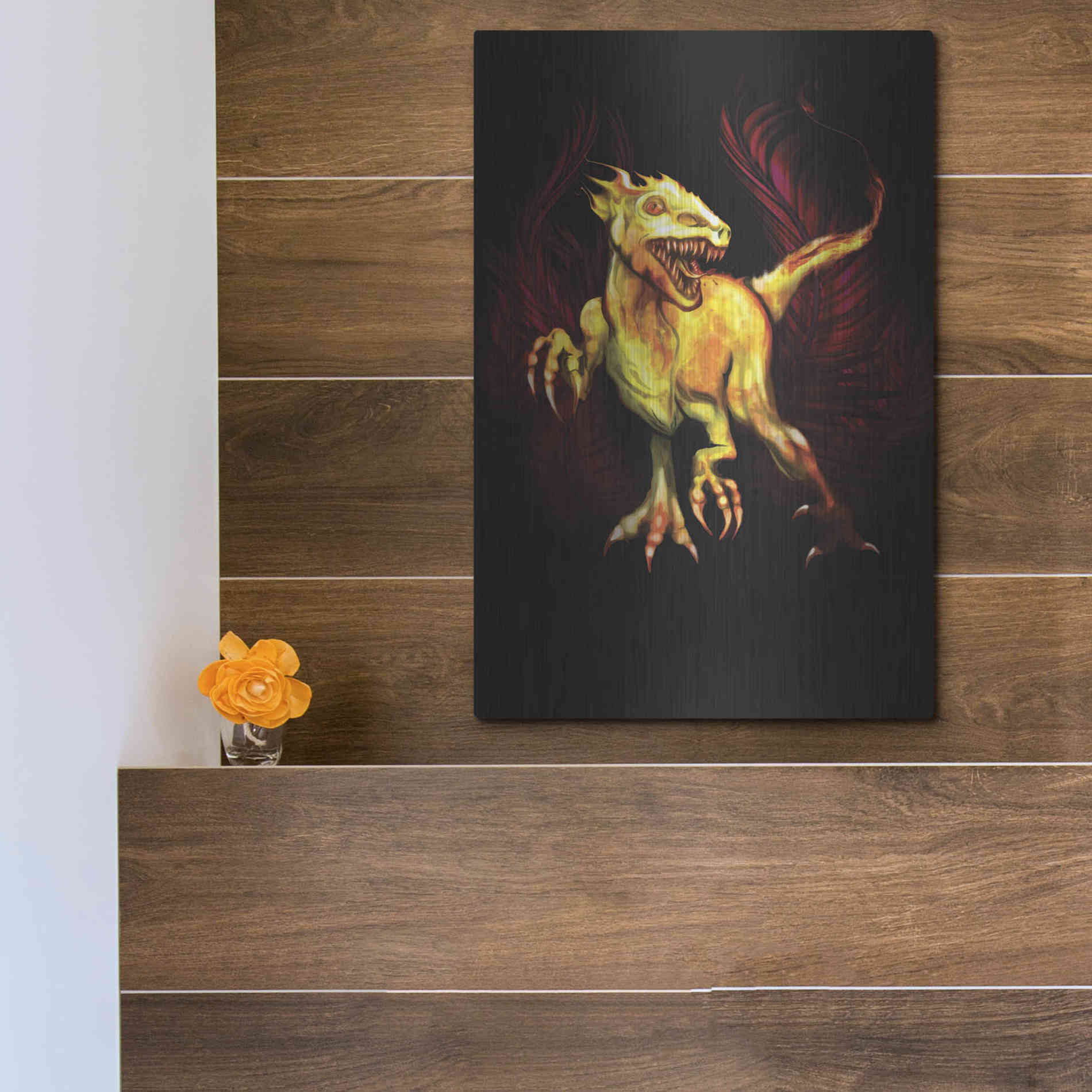 Luxe Metal Art 'Raptor' by Michael StewArt, Metal Wall Art,12x16