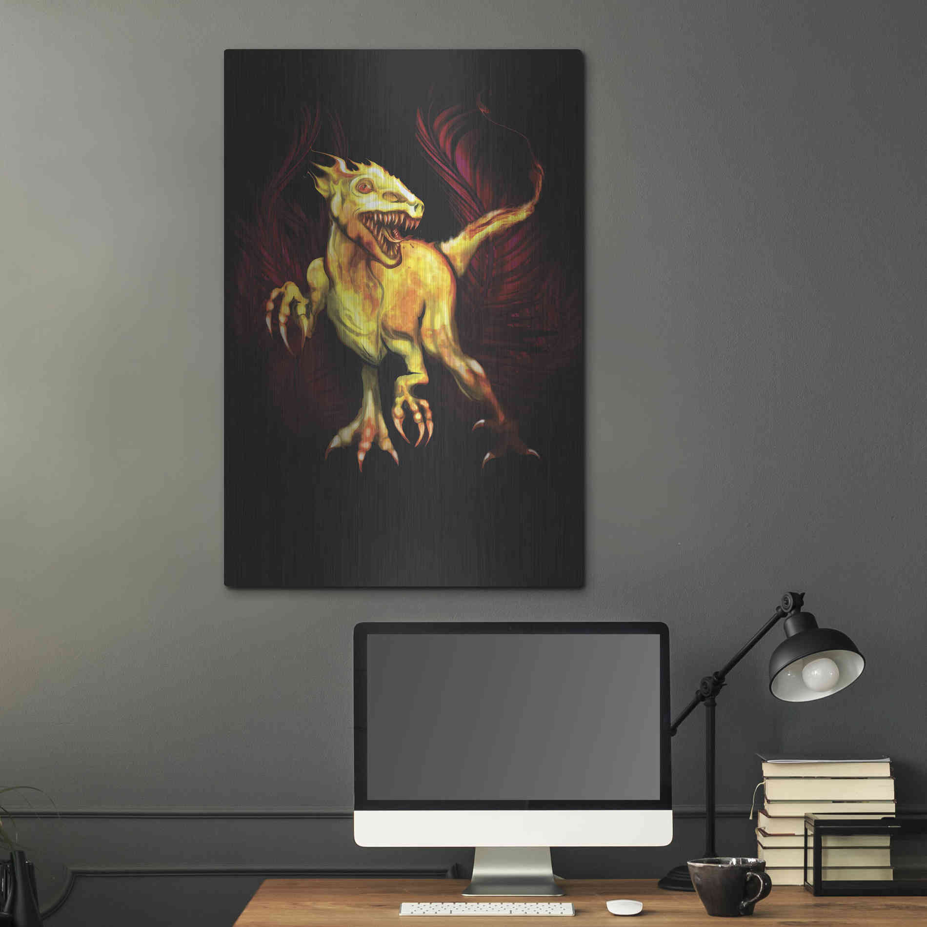 Luxe Metal Art 'Raptor' by Michael StewArt, Metal Wall Art,24x36