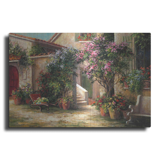 Luxe Metal Art 'Garden Courtyard' by Art Fronckowiak, Metal Wall Art