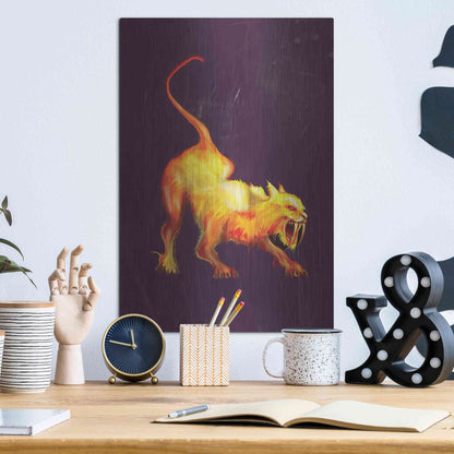 Luxe Metal Art 'Saber Tooth' by Michael StewArt, Metal Wall Art,12x16