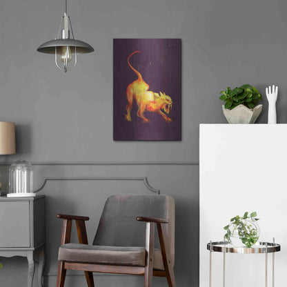 Luxe Metal Art 'Saber Tooth' by Michael StewArt, Metal Wall Art,16x24