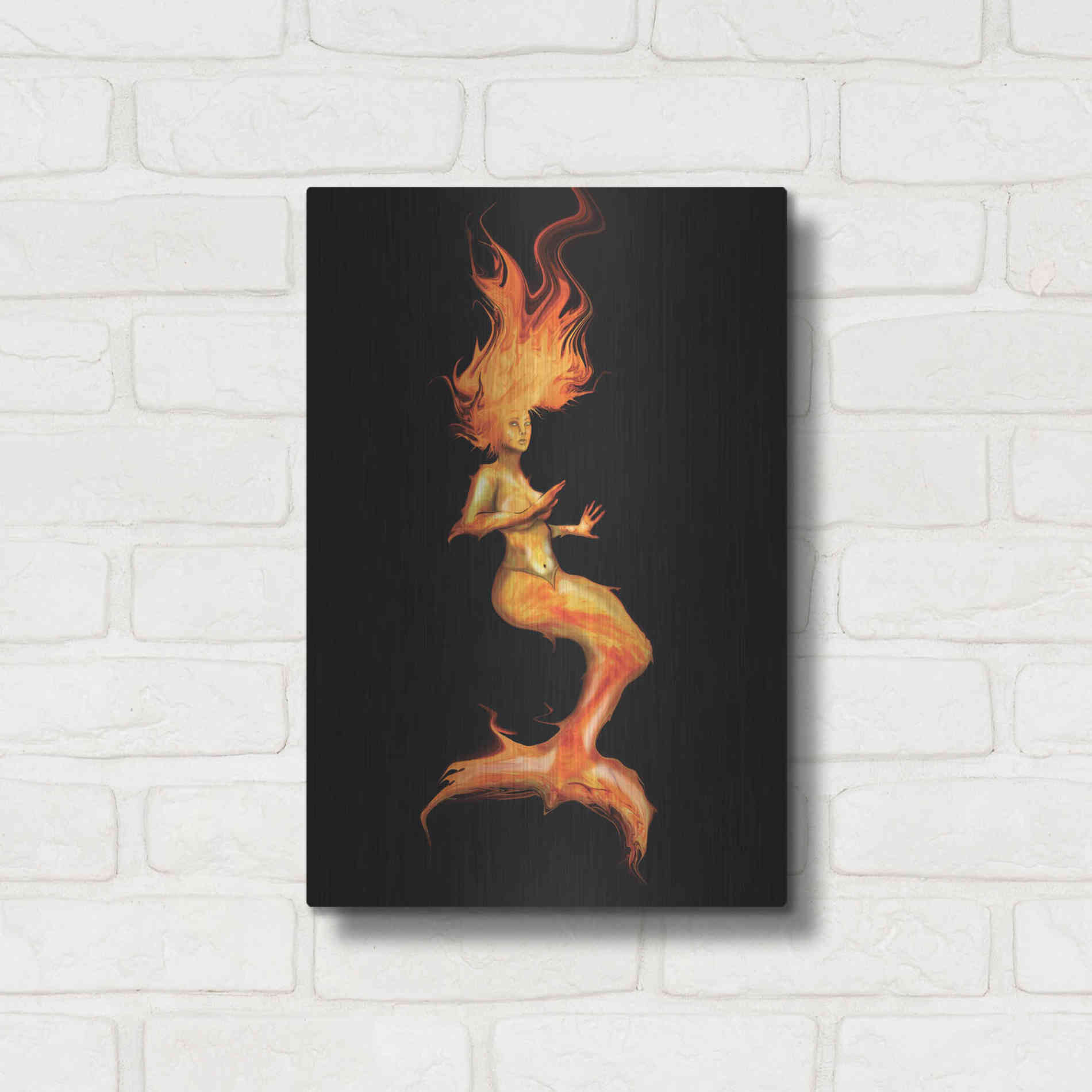 Luxe Metal Art 'Siren' by Michael StewArt, Metal Wall Art,12x16