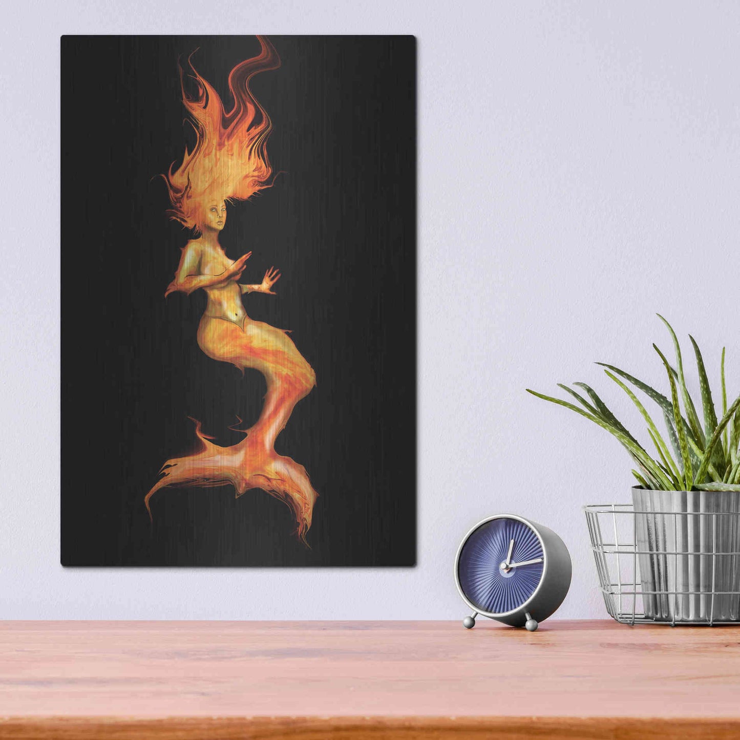 Luxe Metal Art 'Siren' by Michael StewArt, Metal Wall Art,12x16