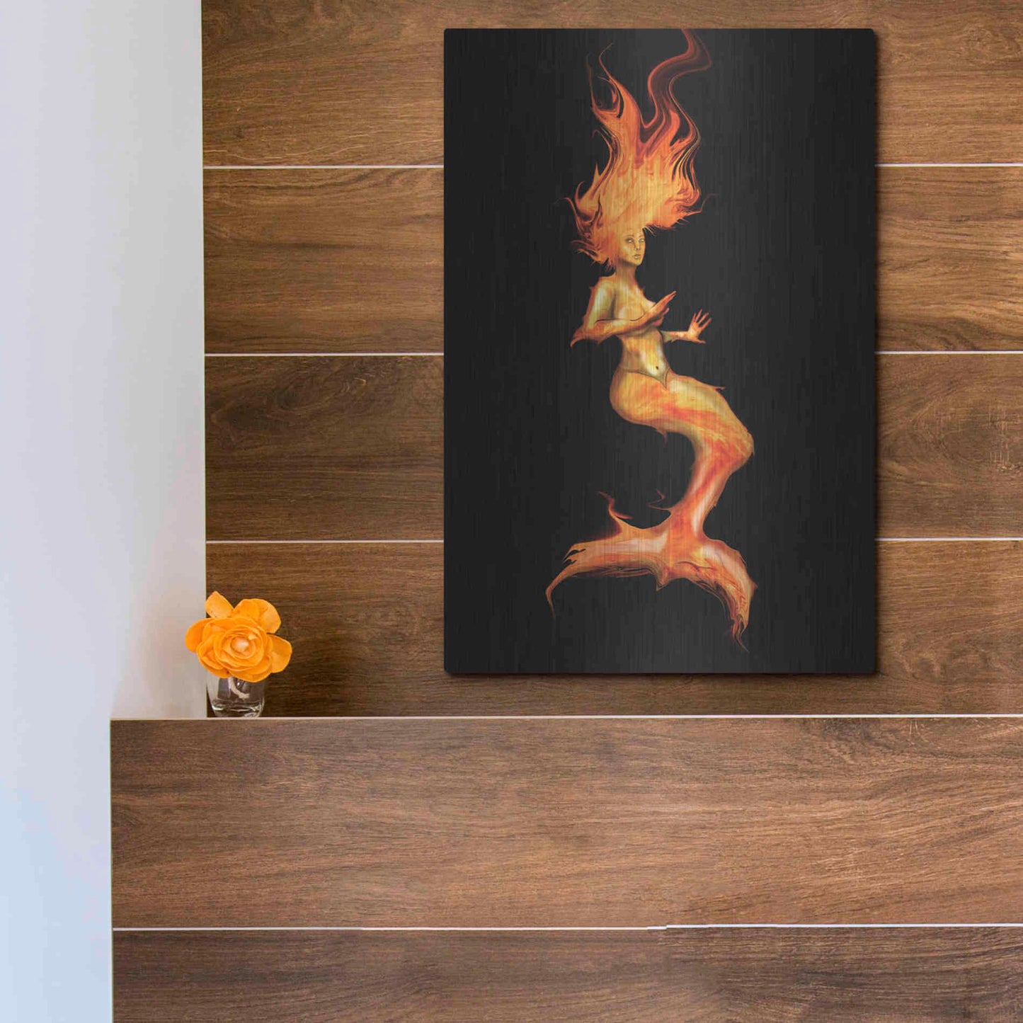 Luxe Metal Art 'Siren' by Michael StewArt, Metal Wall Art,12x16