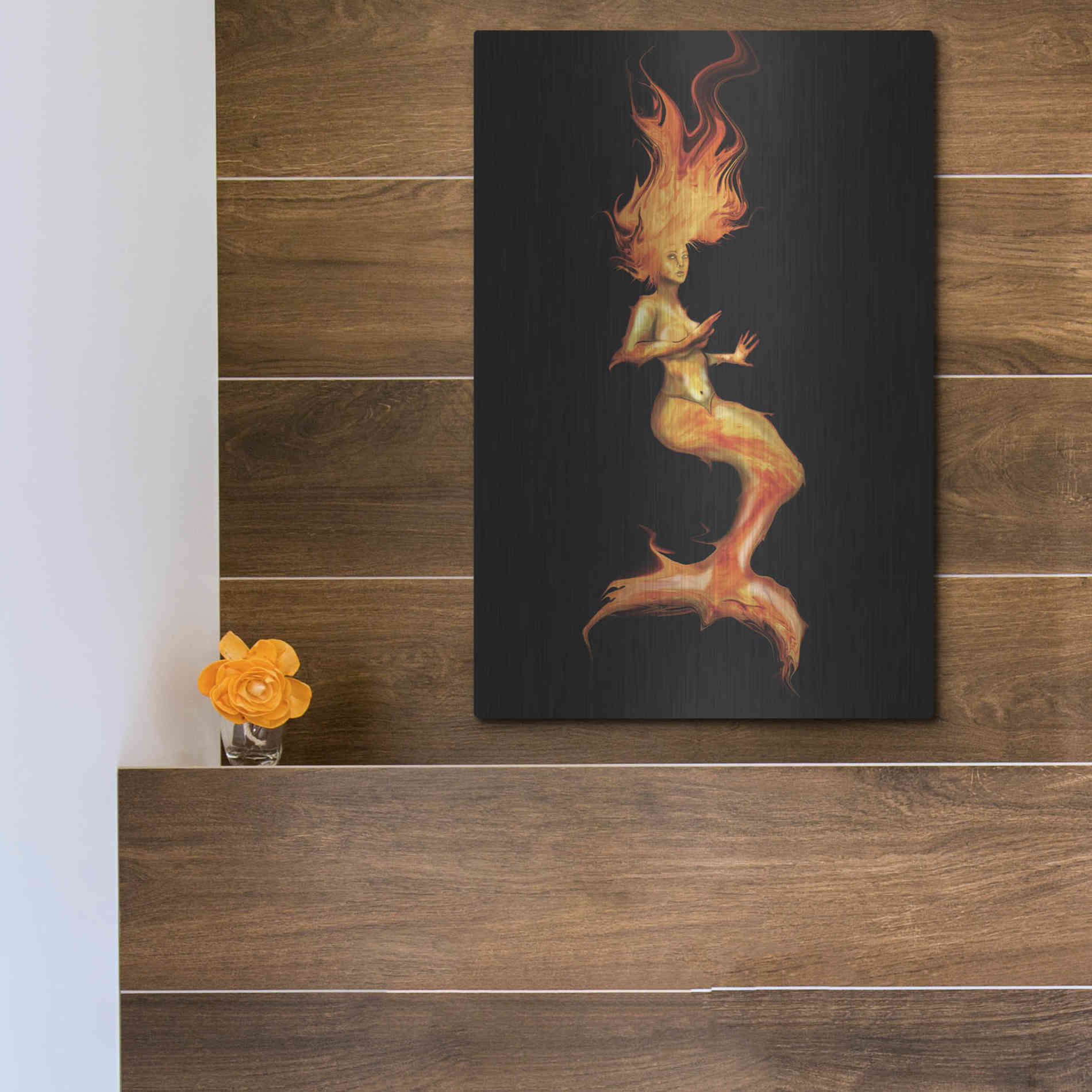 Luxe Metal Art 'Siren' by Michael StewArt, Metal Wall Art,12x16