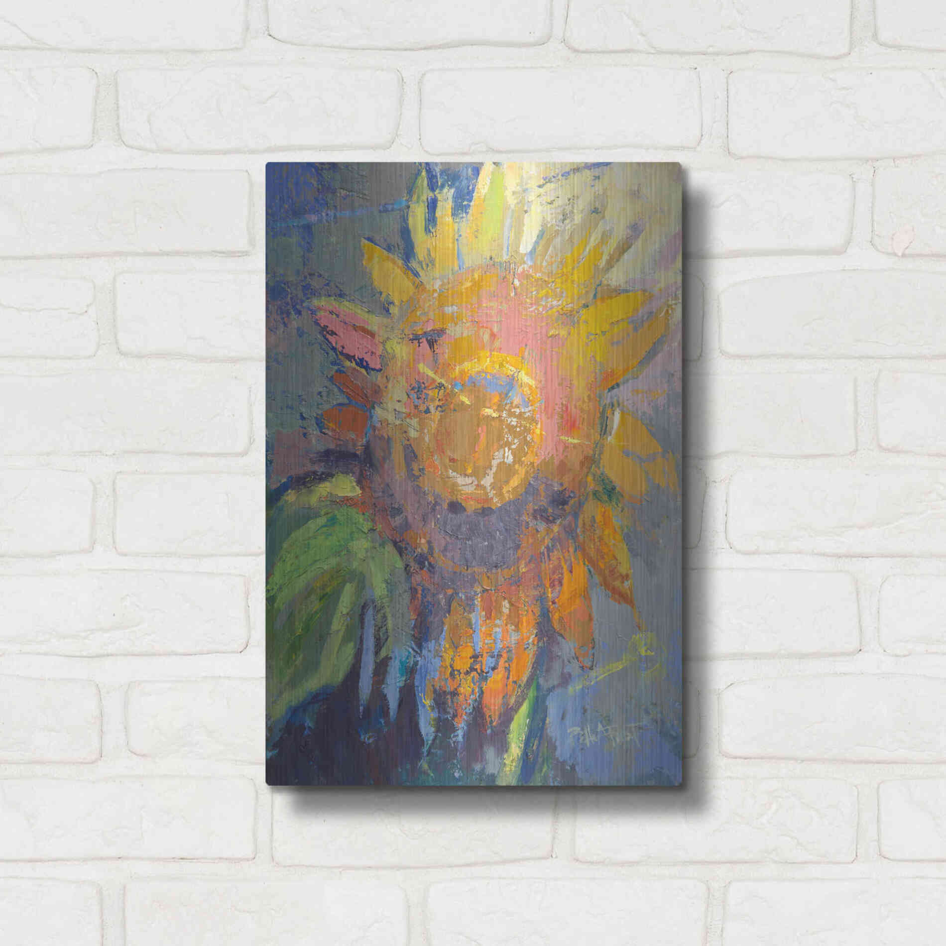 Luxe Metal Art 'Alberta' by Beth Forst, Metal Wall Art,12x16