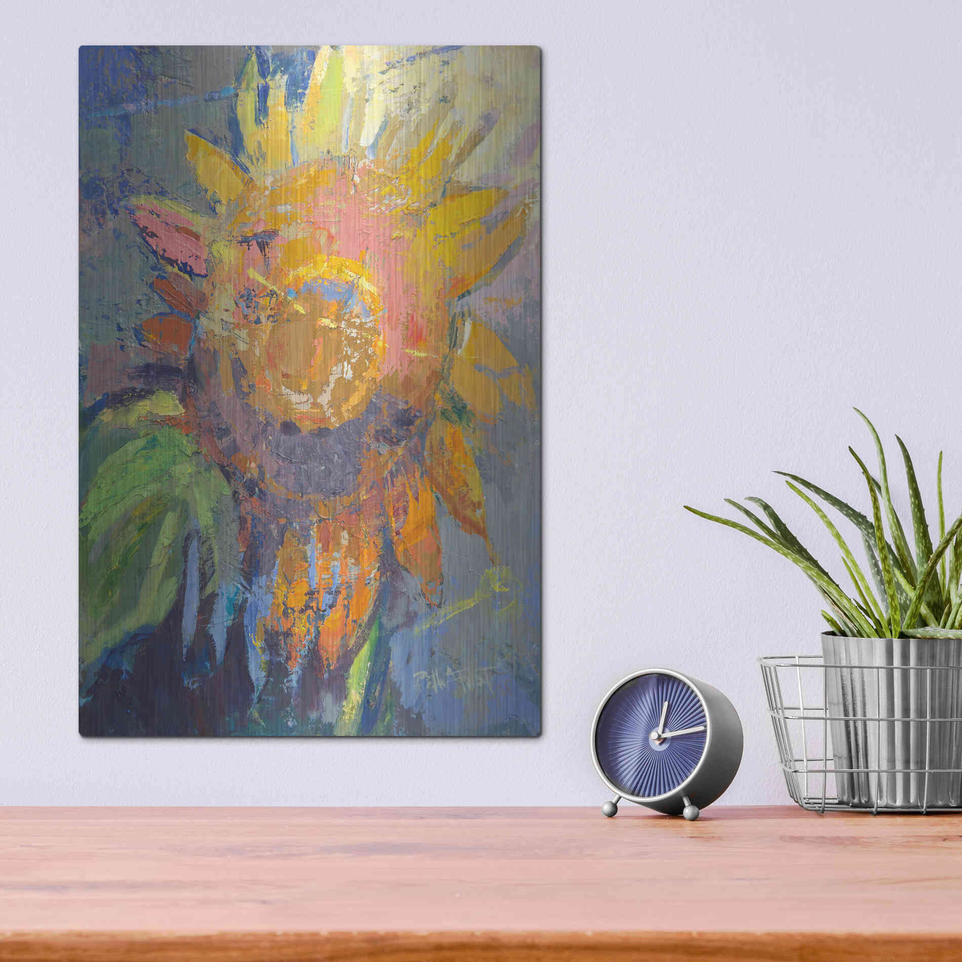 Luxe Metal Art 'Alberta' by Beth Forst, Metal Wall Art,12x16