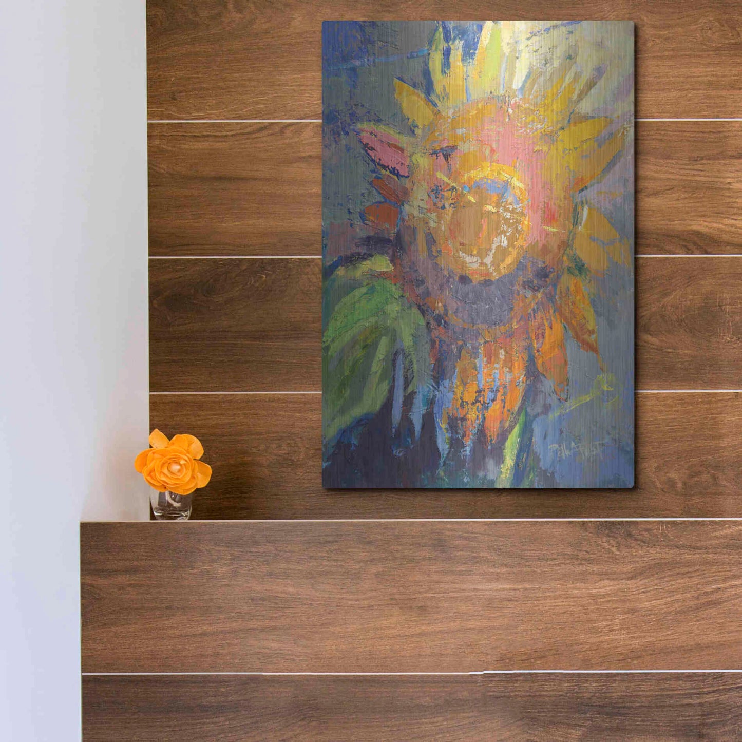 Luxe Metal Art 'Alberta' by Beth Forst, Metal Wall Art,12x16