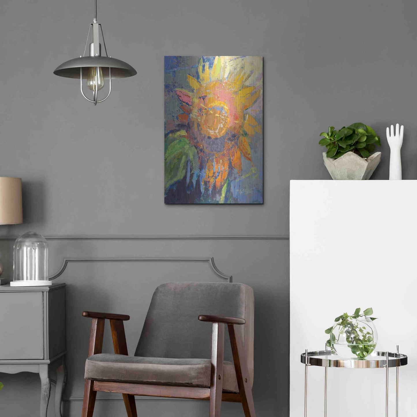 Luxe Metal Art 'Alberta' by Beth Forst, Metal Wall Art,16x24