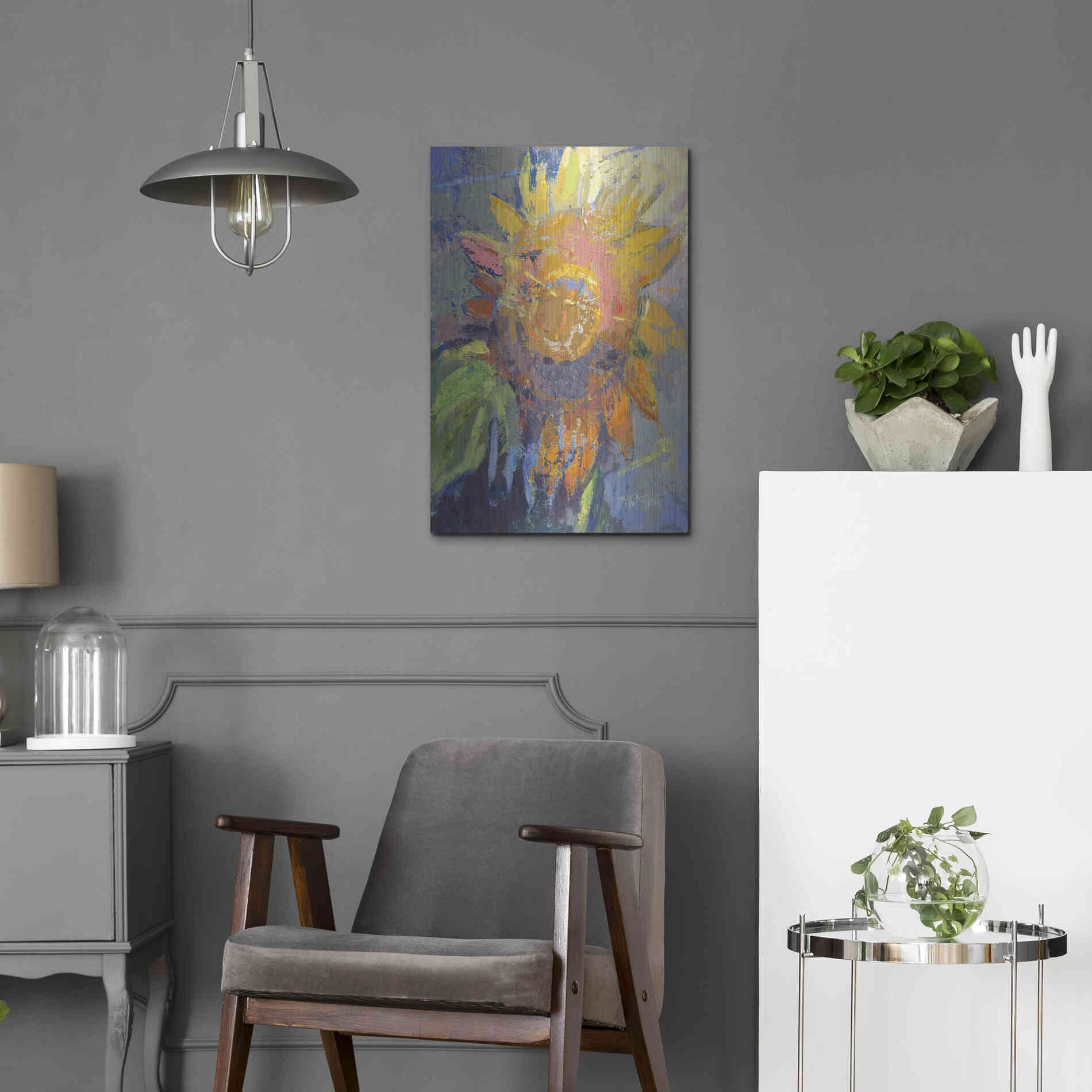 Luxe Metal Art 'Alberta' by Beth Forst, Metal Wall Art,16x24