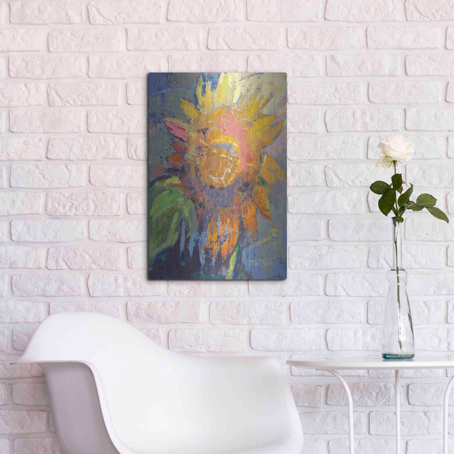 Luxe Metal Art 'Alberta' by Beth Forst, Metal Wall Art,16x24