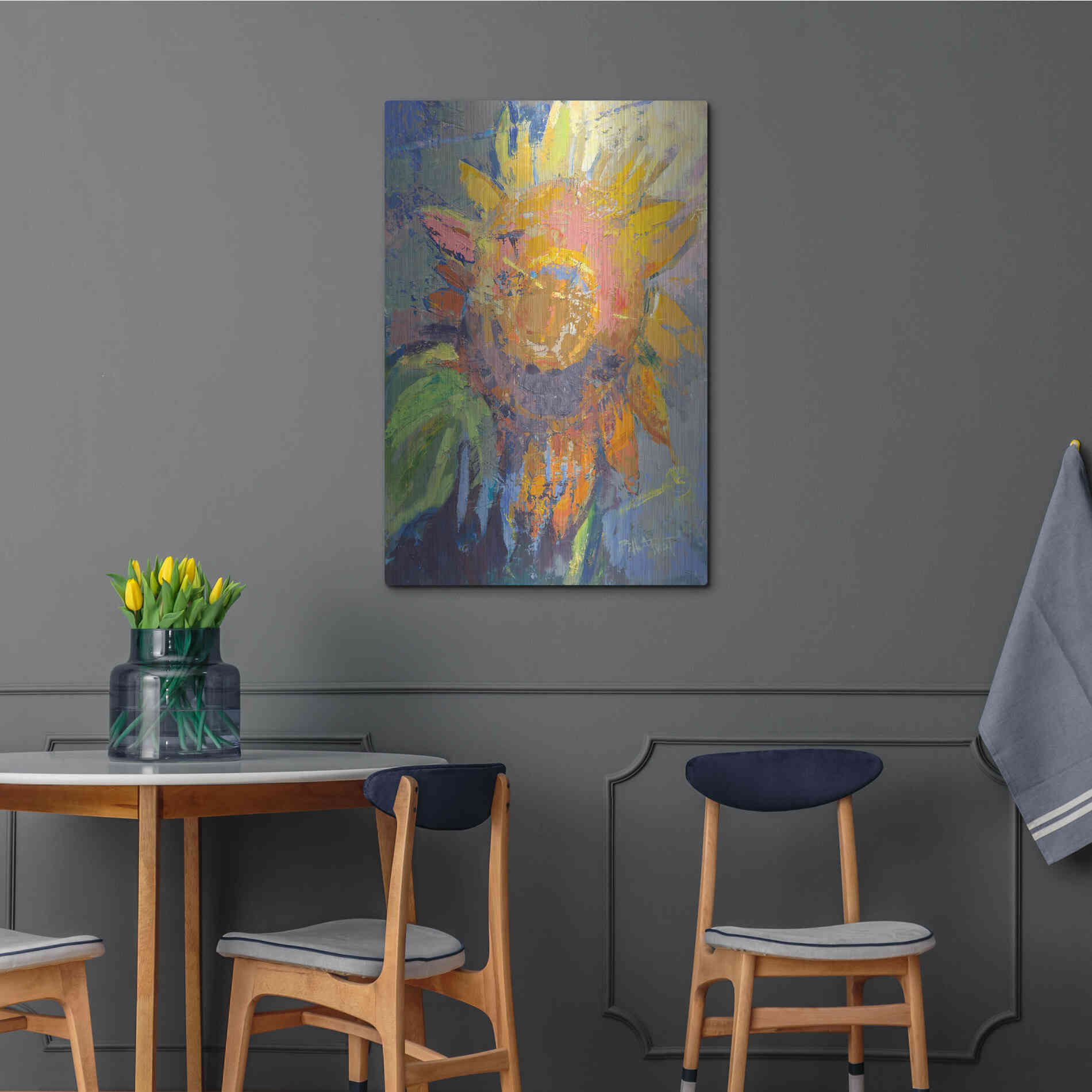 Luxe Metal Art 'Alberta' by Beth Forst, Metal Wall Art,24x36