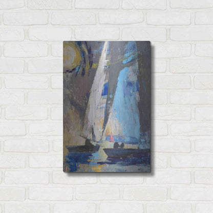 Luxe Metal Art 'Blue Breeze Dynamics' by Beth Forst, Metal Wall Art,16x24